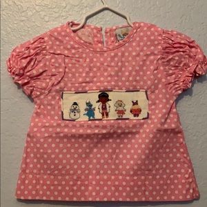 Busy bees smocks doc McStuffins too and pants 24mo